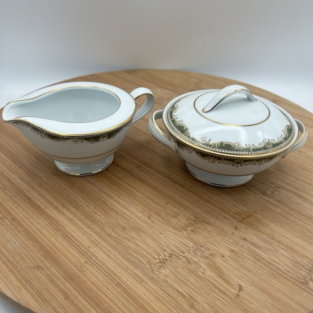 Vintage Noritake Warrington Creamer & Open Sugar Bowl 6872 Made In Japan